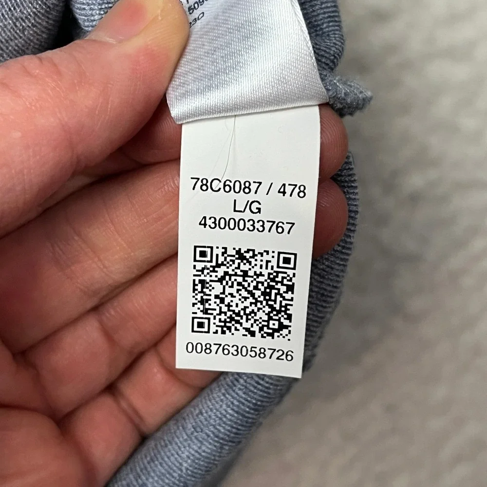 Tommy Hilfiger Pullover Mens L Blue Quarter Zip‎ Mock Neck Logo Sweater 78C6087